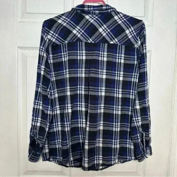 Wind River Button Up Plaid Shirt Front Pockets Blue / White / Black Size XL - Picture 14 of 16